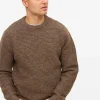 Brown Horizontal Stripe Crew Neck Jumper XXL