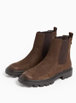 Brown Leather Chelsea Boots 6