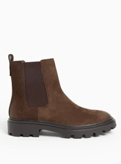 Brown Leather Chelsea Boots 6