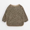 Brown Leopard Print Long Sleeve Bib One Size