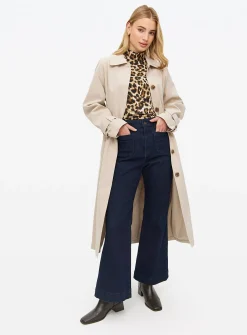 Brown Leopard Print Modal High Neck Top 26