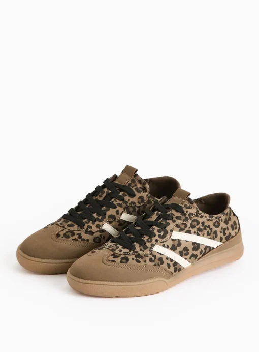 Brown Leopard Print Retro Trainers 6
