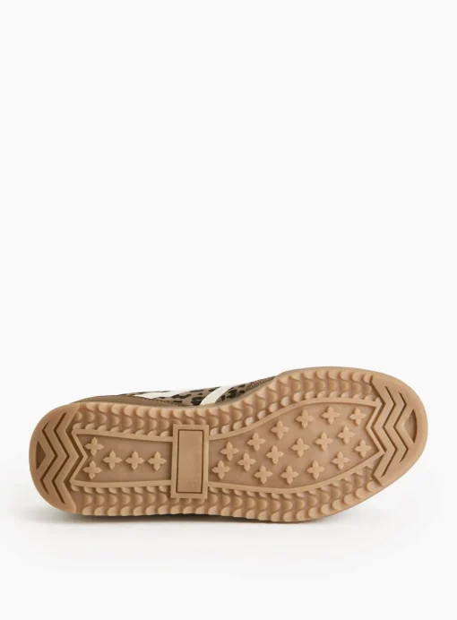 Brown Leopard Print Retro Trainers 6