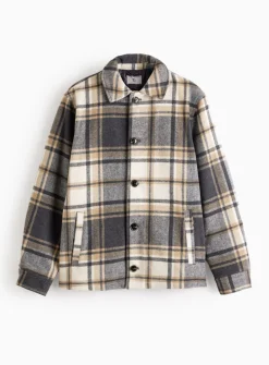 Brown Mix Check Shacket S