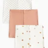 Brown Printed Cycling Shorts 3 Pack 3-6 months