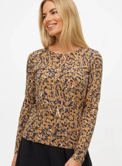 Brown Terrazzo Print Modal Top 10