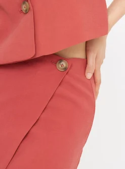 Brown Wrap Coord Pencil Skirt 8
