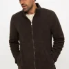Brown ZIp-Through Teddy Fleece XL