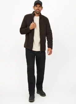 Brown ZIp-Through Teddy Fleece XL