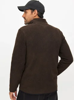 Brown ZIp-Through Teddy Fleece XL