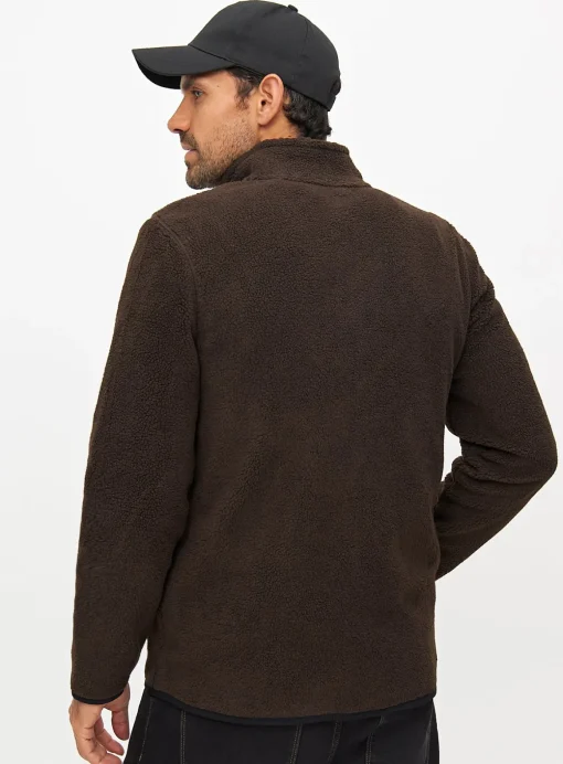 Brown ZIp-Through Teddy Fleece XL
