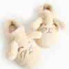 Bunny Plush Faux Fur Mule Slippers S