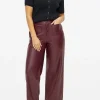 Burgundy Faux Leather Culottes 12