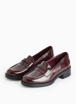 Burgundy Patent Loafers 6