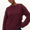 Burgundy Pointelle Knitted Jumper 16