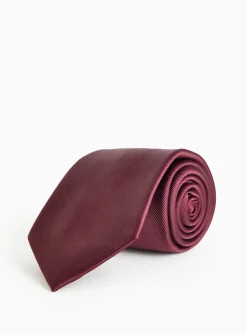 Burgundy Twill Tie One Size
