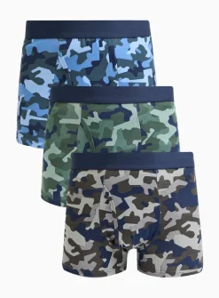 Camo Printed Trunks 3 Pack XL