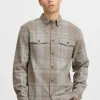 CASUAL FRIDAY CFAUGUSTO Sand Check Overshirt XXL