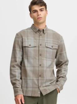 CASUAL FRIDAY CFAUGUSTO Sand Check Overshirt XXL