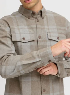 CASUAL FRIDAY CFAUGUSTO Sand Check Overshirt XXL