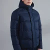 CASUAL FRIDAY CFAUSTIN Navy Hooded Puffer Coat XL