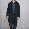 CASUAL FRIDAY CFCOLE Dark Grey Check Relaxed Overcoat XL