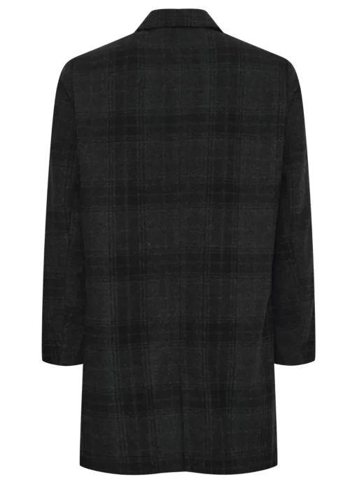 CASUAL FRIDAY CFCOLE Dark Grey Check Relaxed Overcoat XL