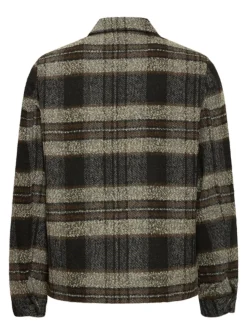 CASUAL FRIDAY CFJENS Wool Olive Checked Jacket XL