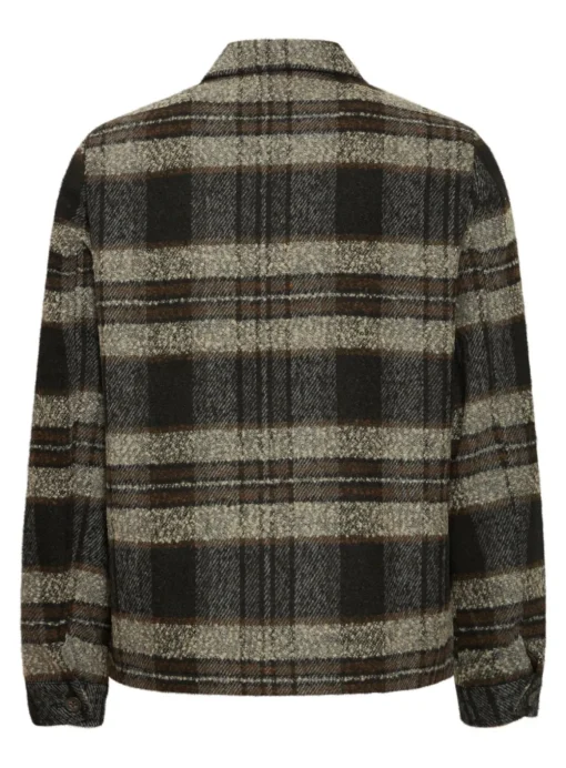 CASUAL FRIDAY CFJENS Wool Olive Checked Jacket XL