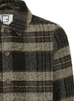 CASUAL FRIDAY CFJENS Wool Olive Checked Jacket XL