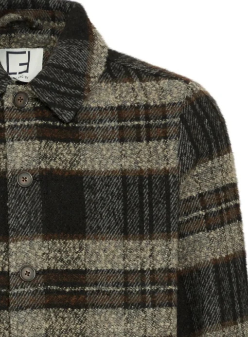 CASUAL FRIDAY CFJENS Wool Olive Checked Jacket XL