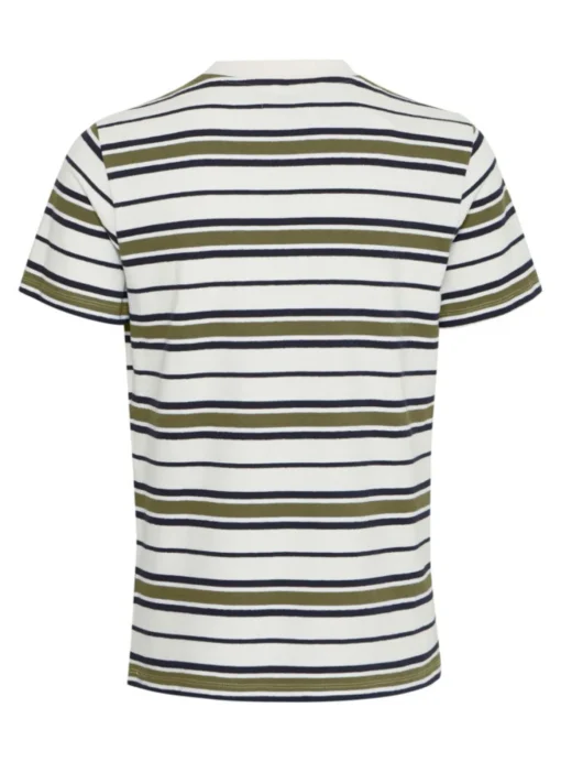 CASUAL FRIDAY Dark Green Striped Short Sleeve T-Shirt L