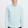 CASUAL FRIDAY Light Blue Linen Mix Chambray Shirt XXL