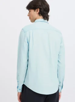 CASUAL FRIDAY Light Blue Linen Mix Chambray Shirt XXL