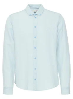 CASUAL FRIDAY Light Blue Linen Mix Chambray Shirt XXL