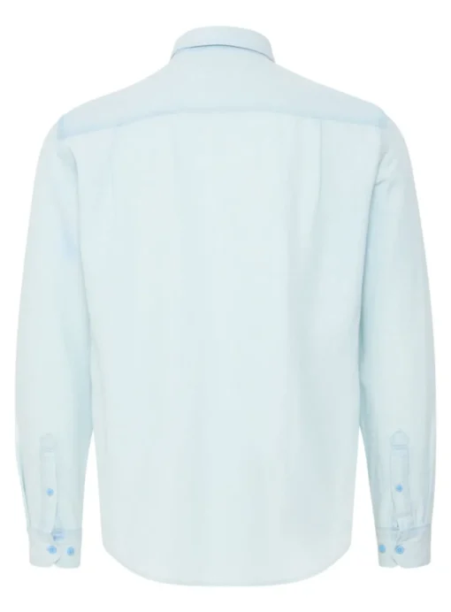 CASUAL FRIDAY Light Blue Linen Mix Chambray Shirt XXL