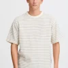 CASUAL FRIDAY Off White Striped Oversized T-Shirt XXL