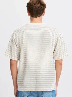 CASUAL FRIDAY Off White Striped Oversized T-Shirt XXL