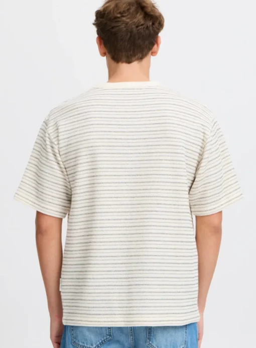 CASUAL FRIDAY Off White Striped Oversized T-Shirt XXL