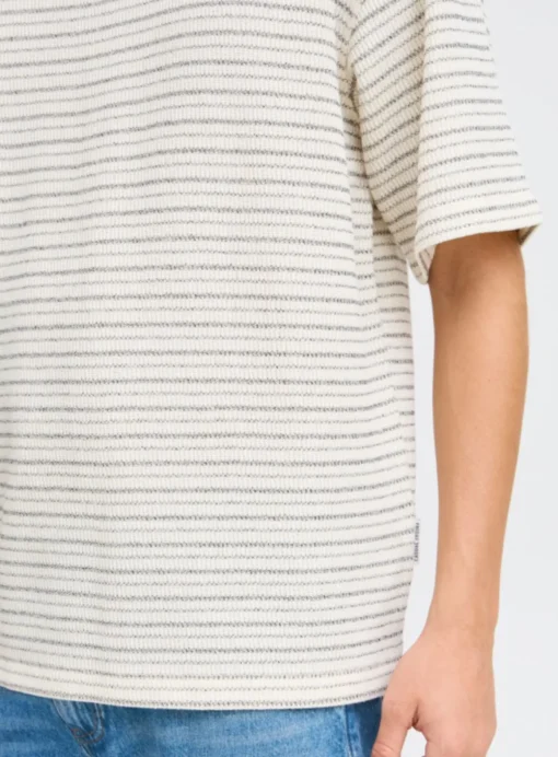 CASUAL FRIDAY Off White Striped Oversized T-Shirt XXL