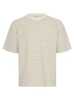 CASUAL FRIDAY Off White Striped Oversized T-Shirt XXL