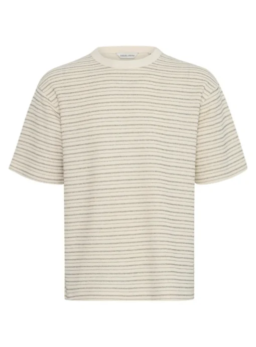 CASUAL FRIDAY Off White Striped Oversized T-Shirt XXL