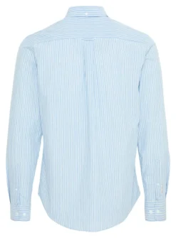 CASUAL FRIDAY Sky Blue Striped Long Sleeve Shirt XXL