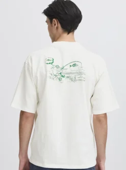 CASUAL FRIDAY White Printed Oversized T-Shirt XL