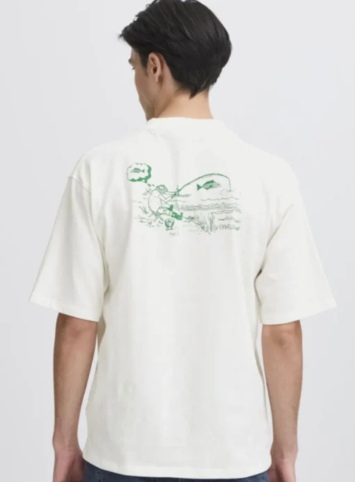 CASUAL FRIDAY White Printed Oversized T-Shirt XL
