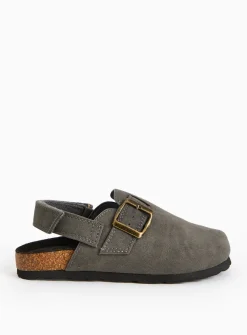 Charcoal Buckle Ankle Strap Clogs 7 Infant