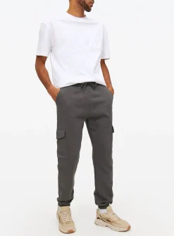 Charcoal Cargo Joggers L