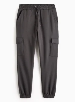 Charcoal Cargo Joggers L