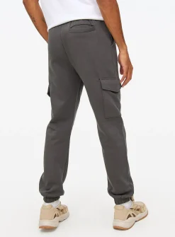 Charcoal Cargo Joggers L