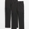 Charcoal Cargo Trousers 2 Pack 4 years